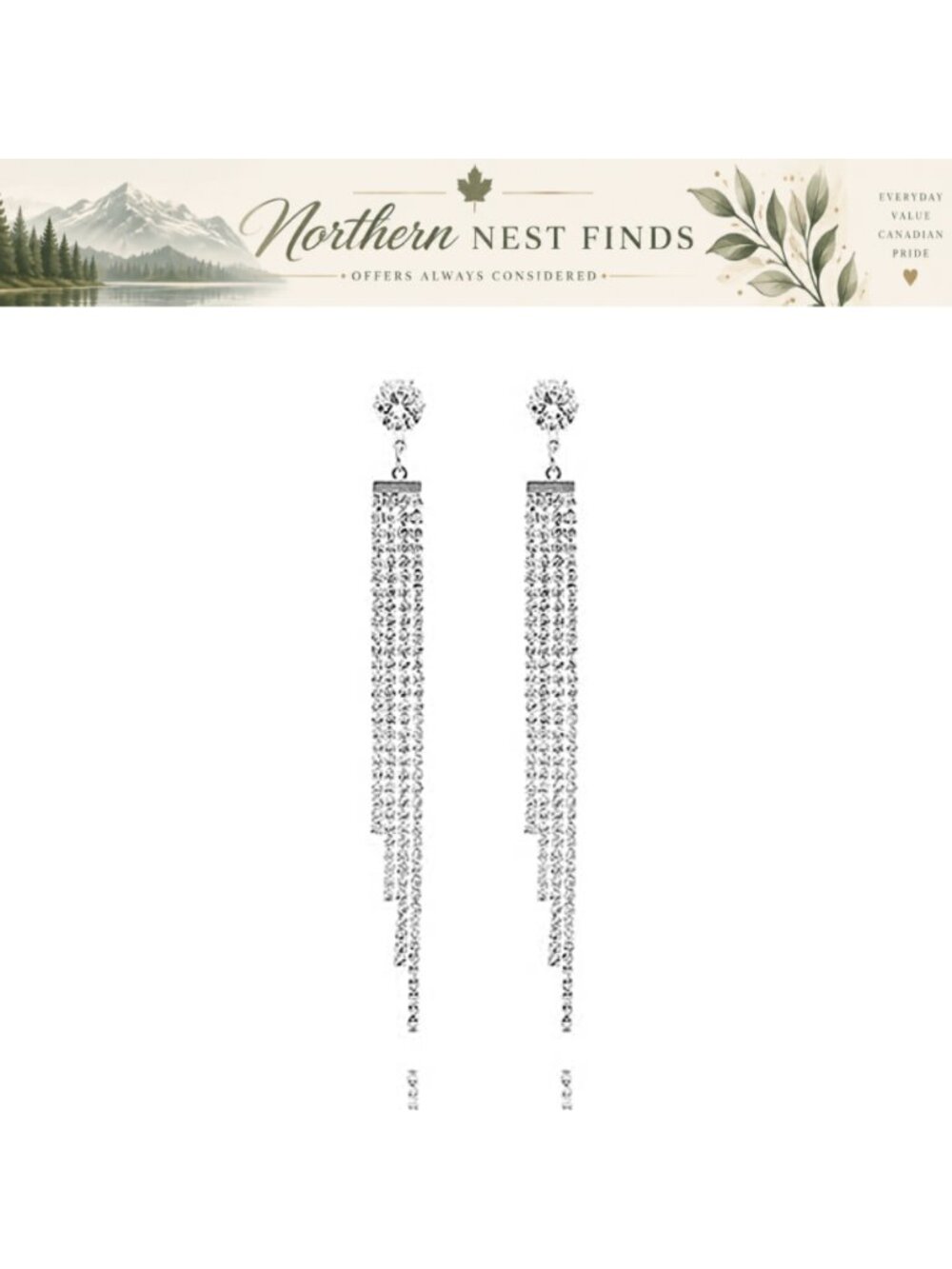 Long Tassel Dangle Earrings for Women Prom Linear Drop Earrings